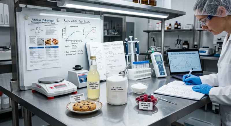 Allulose biologique : guide de formulation sans sucre 8 Organic Allulose in Food Manufacturing Formulation Guide for Low-Sugar Products