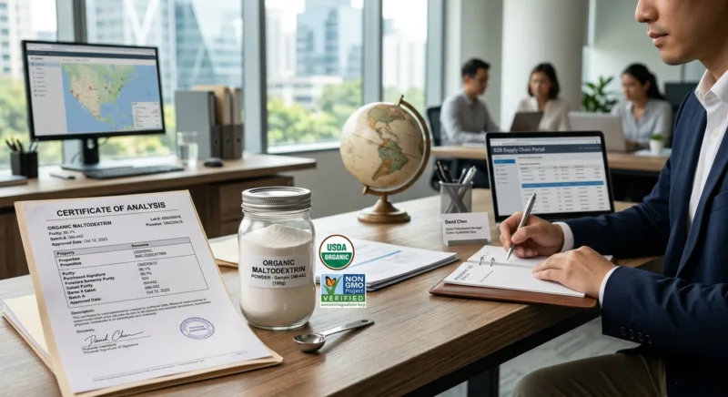 Maltodextrine bio : guide d'achat et certification 9 Sourcing Organic Maltodextrin: A Procurement Buyer's Guide to Quality and Certification